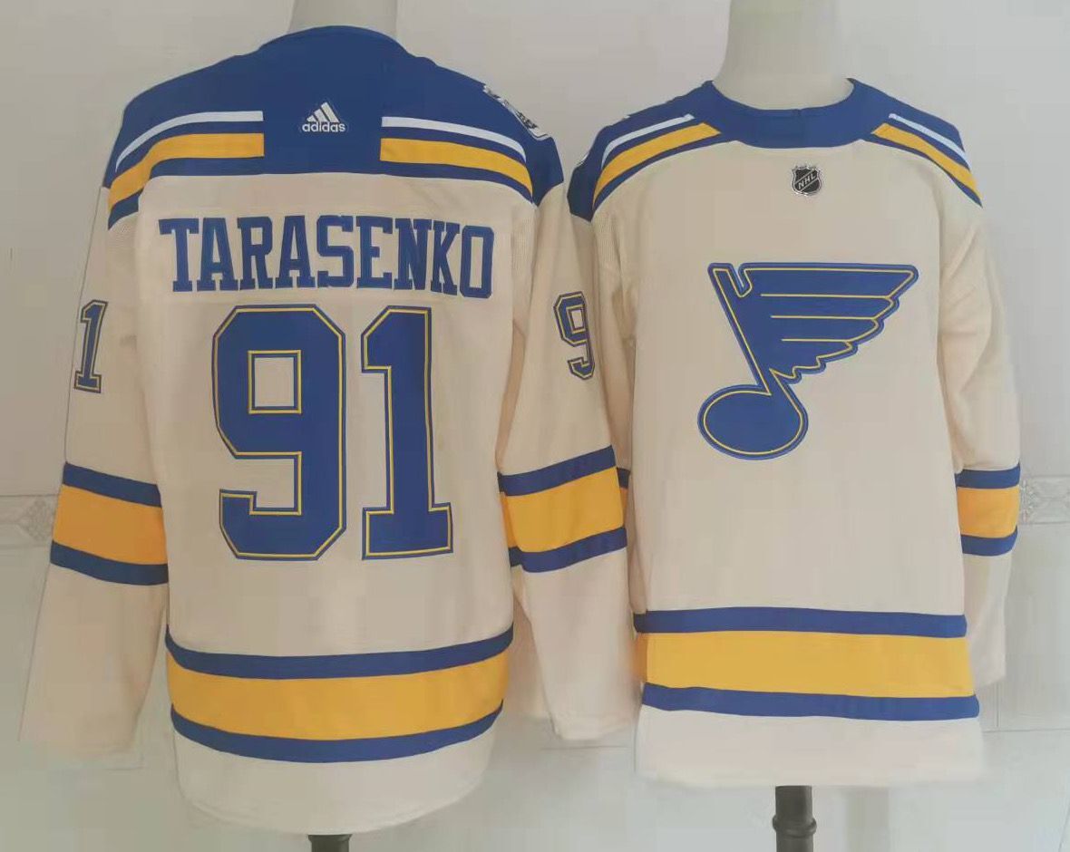 Men St.Louis Blues #91 Tarasenko Cream Classic Edition 2022 Adidas NHL Jersey